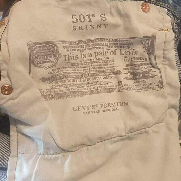 Levi's 501 Skinny Jeans in Can't Touch This Size 31 - Picture 12 of 12